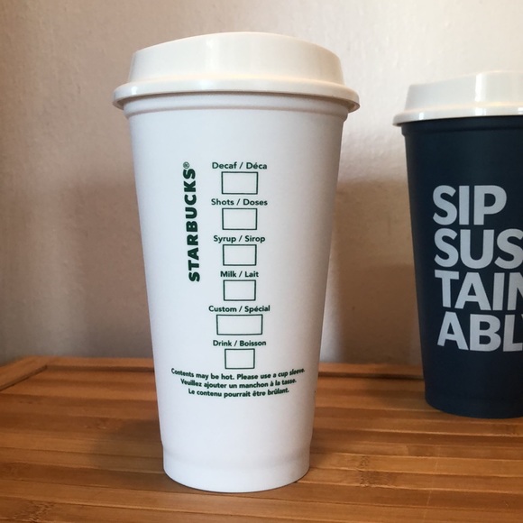 (2) Starbucks reusable 16oz plastic tumblers - Picture 3 of 5